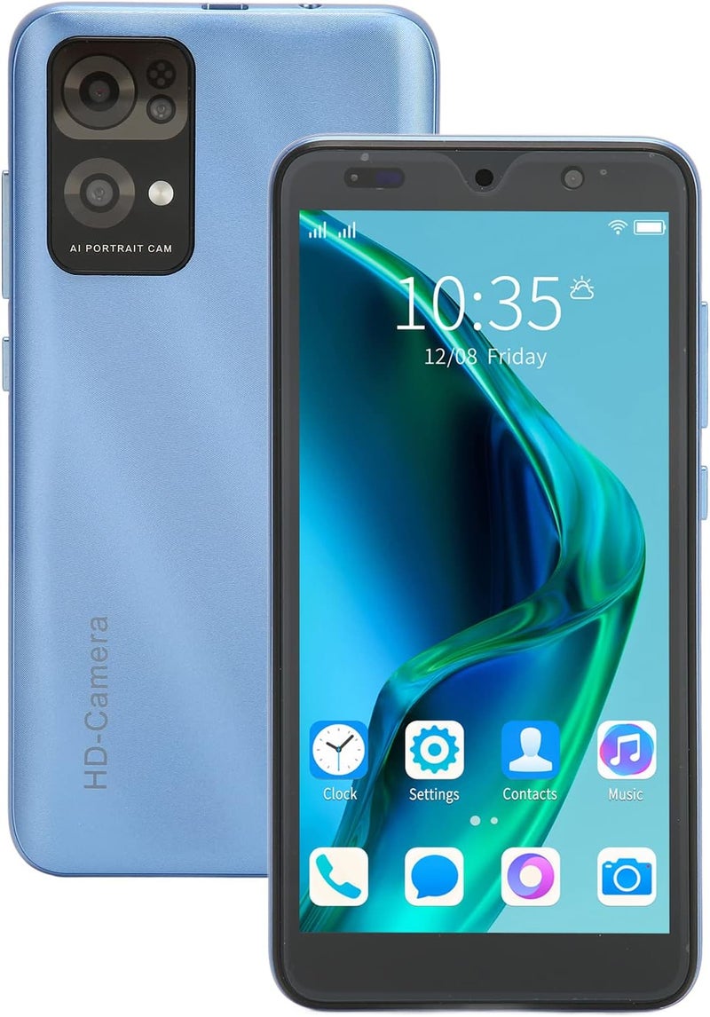 woobles Rino7 Pro Smartphone 32GB ROM Ultra Long Standby Lightweight 5.45 Inch High Definition Cellphone with Earphone for Calls (Blue) - Image 1